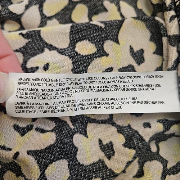 Eloquii Black and Yellow Floral Midi Dress - Picture 9 of 9